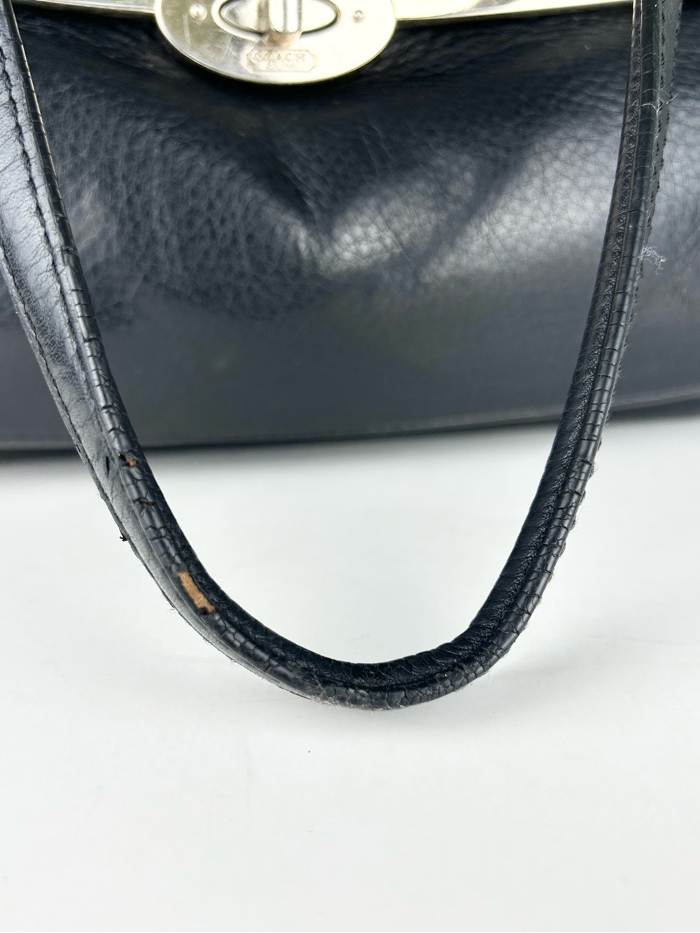 Coach Madison Madeline Black Leather Flap Purse Bag Satchel - Picture 10 of 15